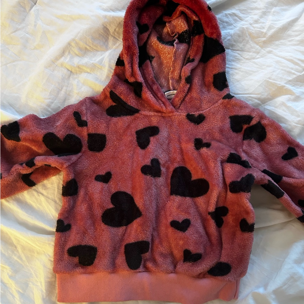 Cozy Heart Patterned Pink Sweater